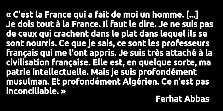 Citation de Ferhat Abbas, le mari de Marcelle Stoetzel