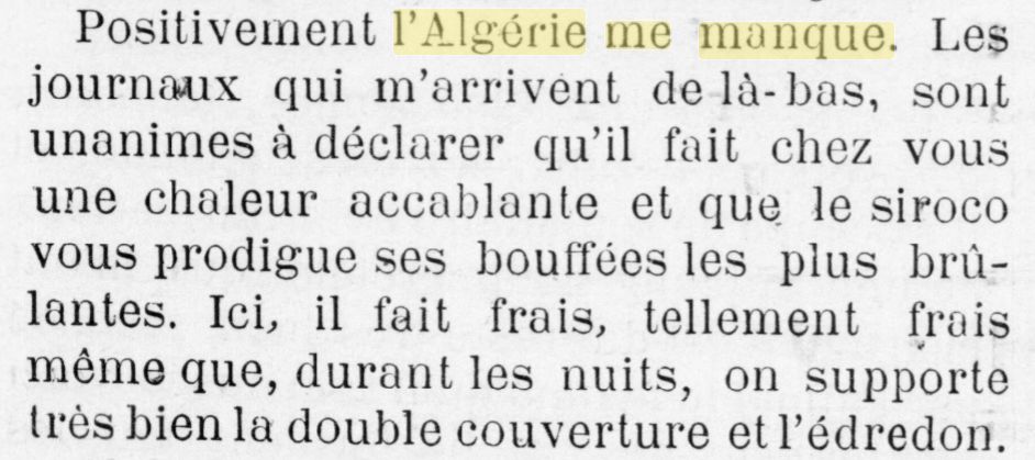 L'Algérie me manque