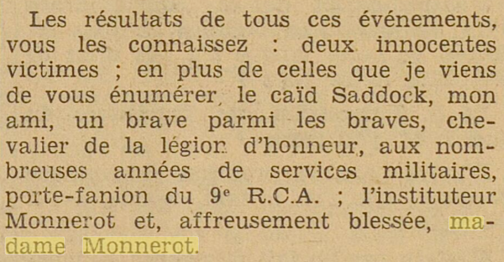 Le caïd Sadok et les époux Monnerot