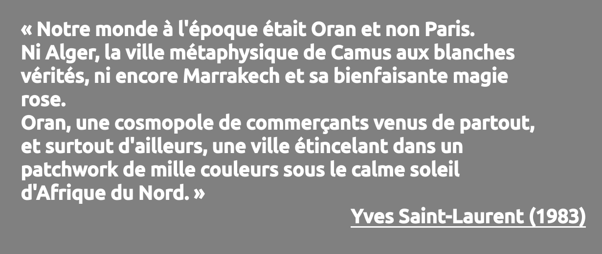 Citation Yves-Saint-Laurent en 1983