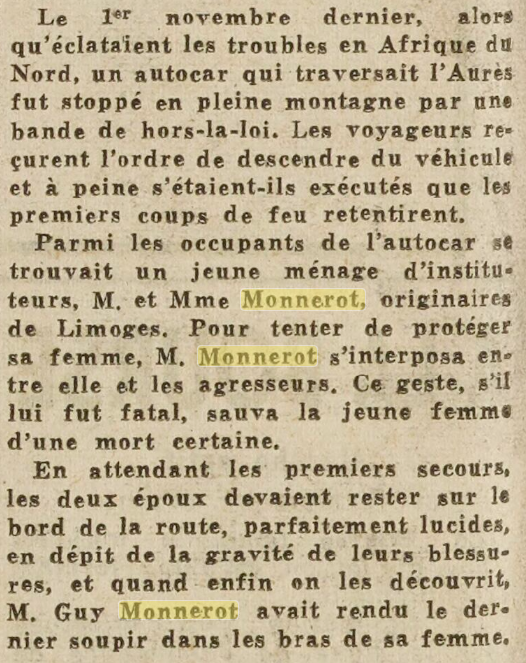 Monsieur et Madame Monnerot de Limoges