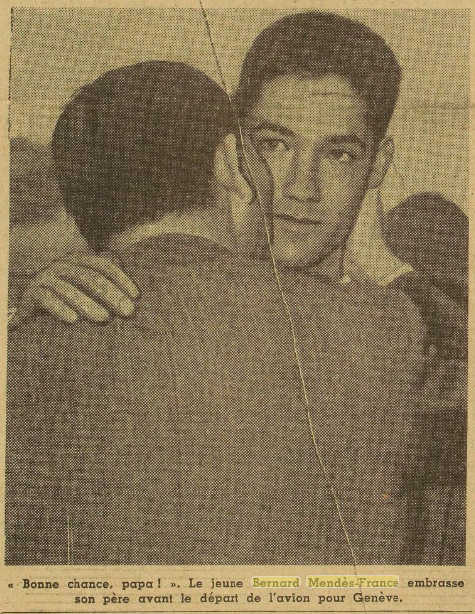 Bernard Mendès-France et son père en 1954