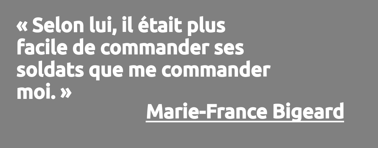 Citation de Marie-France Bigerard extraite de la presse vosgienne