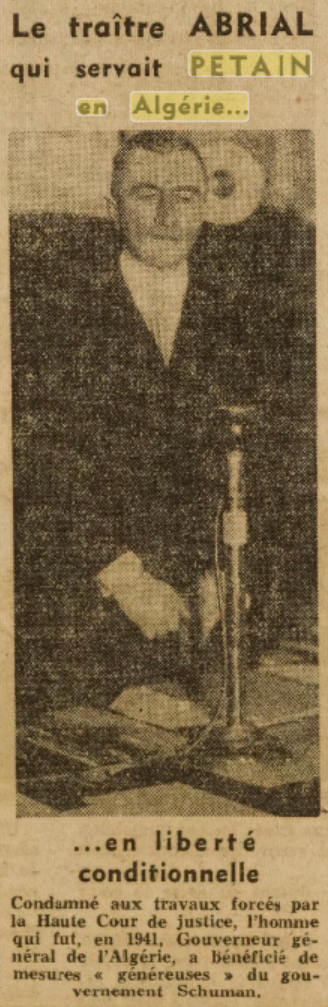 Jean-Marie Abrial, Algérie, 1947