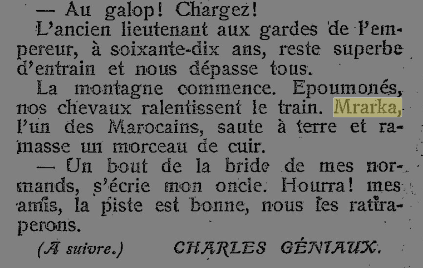 Emploi de l'expression "Mrarka" en 1912