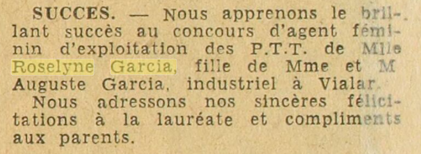 Roselyne Garcia est la fille d'un industriel à Vialar