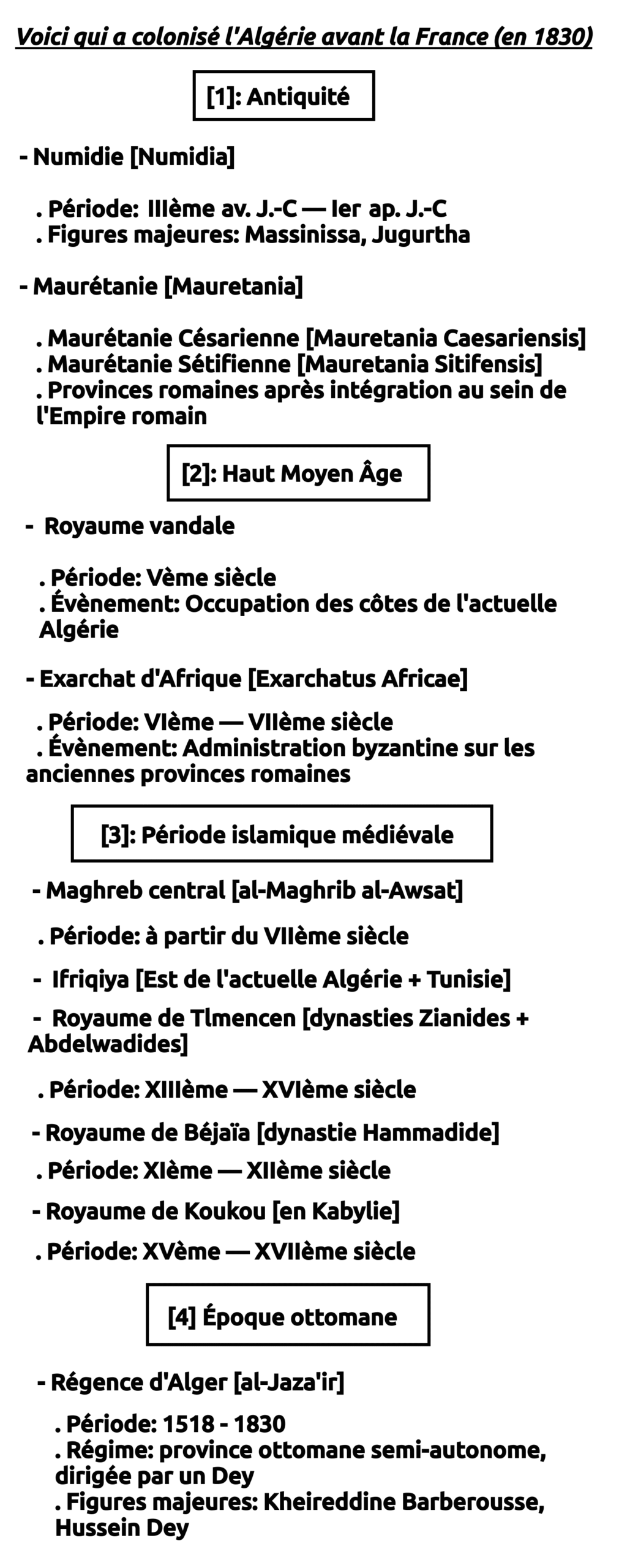 Voici qui a colonisé l'Algérie avant la France en 1830